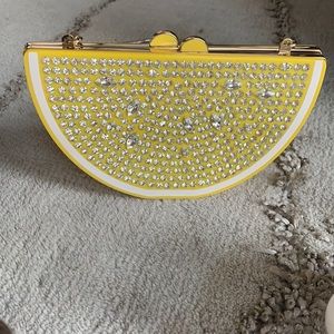 KATE SPADE Limoni Lina Rhinestone Lemon Clutch